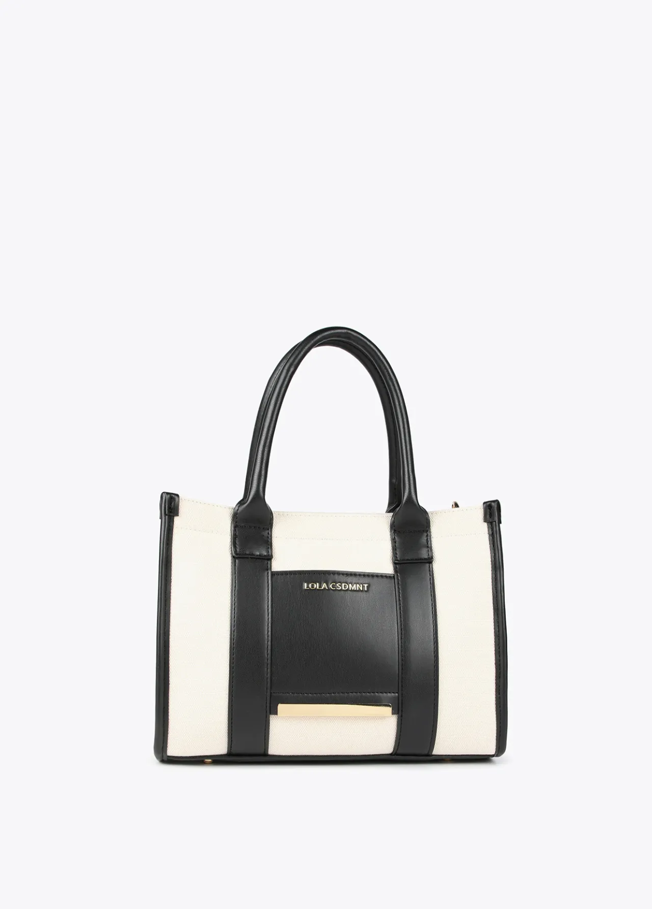 Lola Casademunt Bolsos<Bolso tipo shopper pequeño CRUDO-NEGRO