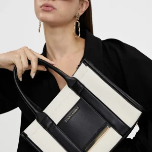 Lola Casademunt Bolsos<Bolso tipo shopper pequeño CRUDO-NEGRO