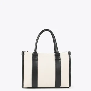 Lola Casademunt Bolsos<Bolso tipo shopper pequeño CRUDO-NEGRO