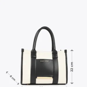 Lola Casademunt Bolsos<Bolso tipo shopper pequeño CRUDO-NEGRO