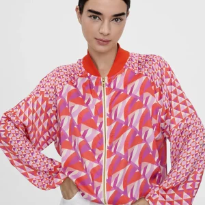 Lola Casademunt Chaquetas Y Gabardinas<Bomber estampada multicolor ROJO-LILA