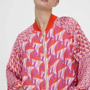 Lola Casademunt Chaquetas Y Gabardinas<Bomber estampada multicolor ROJO-LILA