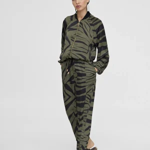 Lola Casademunt Chaquetas Y Gabardinas<Bomber estampado animal NEGRO-VERDE