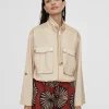 Lola Casademunt Chaquetas Y Gabardinas | Abrigos Y Cazadoras<Bomber monocolor con bolsillos BEIG