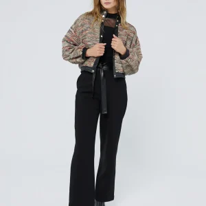 Lola Casademunt Abrigos Y Cazadoras | Chaquetas Y Gabardinas<Bomber tweed NEGRO-NARANJA