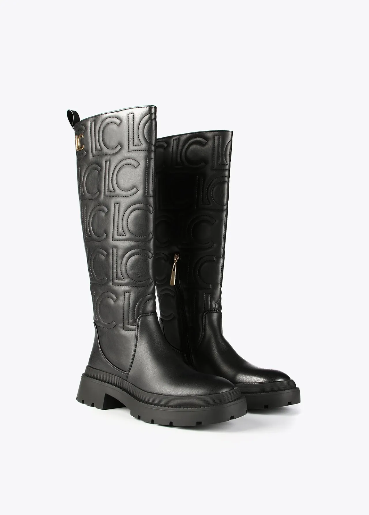 bota_alta_logotipada__coleccin_lola__lola_casademunt_0.webp Lola Casademunt Botas Y Botines<Bota alta logotipada | COLECCIÓN LOLA | Lola Casademunt NEGRO
