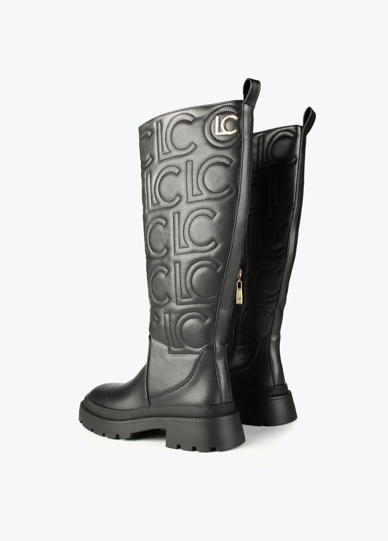 bota_alta_logotipada__coleccin_lola__lola_casademunt_1.webp Lola Casademunt Botas Y Botines<Bota alta logotipada | COLECCIÓN LOLA | Lola Casademunt NEGRO