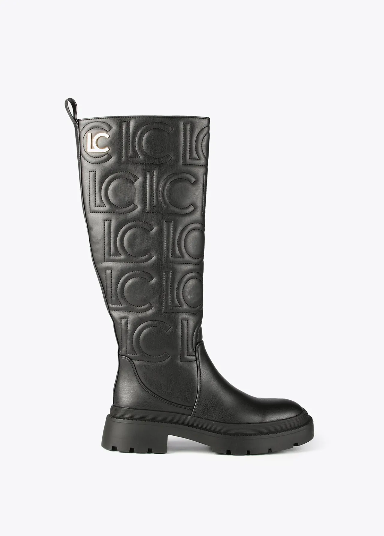 bota_alta_logotipada__coleccin_lola__lola_casademunt_2.webp Lola Casademunt Botas Y Botines<Bota alta logotipada | COLECCIÓN LOLA | Lola Casademunt NEGRO