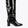 Lola Casademunt Botas Y Botines<Bota caña alta efecto charol NEGRO