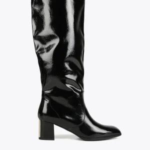 Lola Casademunt Botas Y Botines<Bota caña alta efecto charol NEGRO
