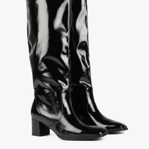 Lola Casademunt Botas Y Botines<Bota caña alta efecto charol NEGRO