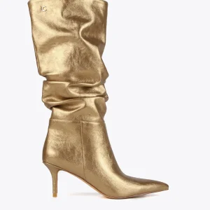 Lola Casademunt Botas Y Botines<Bota caña fruncida DORADO