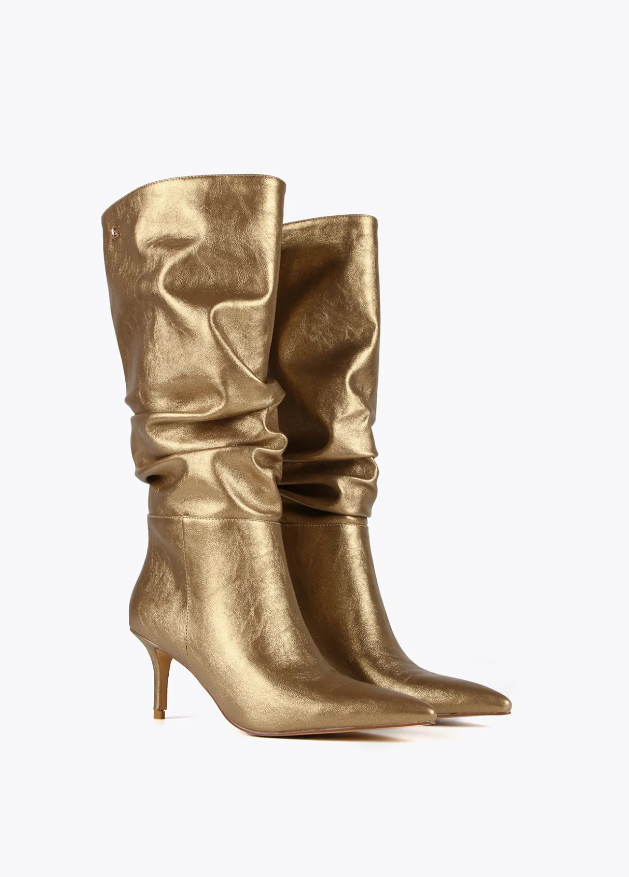 bota_caa_fruncida_3.webp Lola Casademunt Botas Y Botines<Bota caña fruncida DORADO