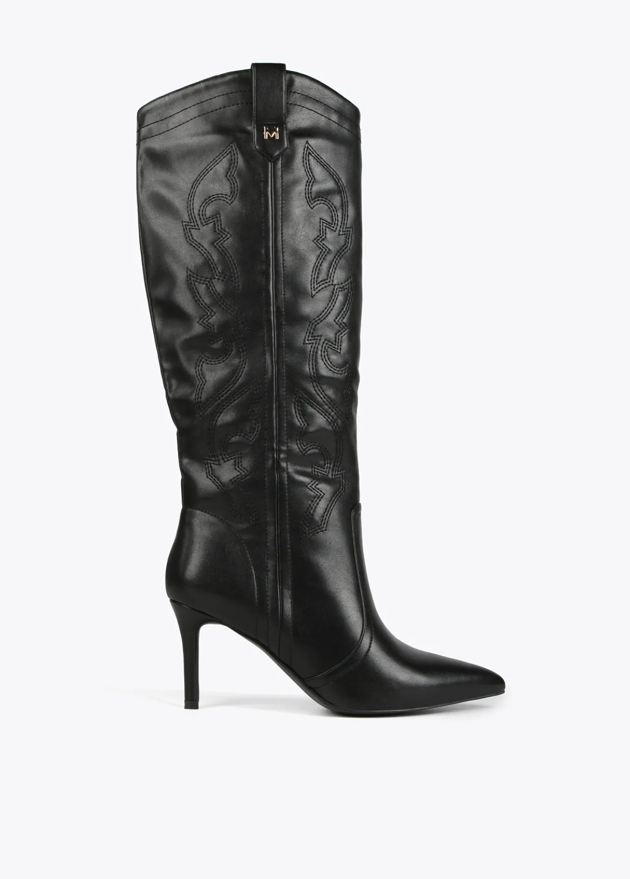 bota_cowboy_de_caa_alta_1.webp Lola Casademunt Botas Y Botines<Bota cowboy de caña alta NEGRO