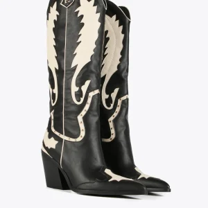 Lola Casademunt Botas Y Botines<Bota estilo cowboy NEGRO-BLANCO