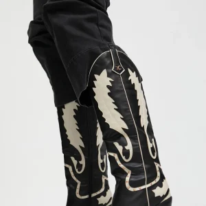 Lola Casademunt Botas Y Botines<Bota estilo cowboy NEGRO-BLANCO