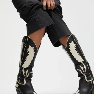 Lola Casademunt Botas Y Botines<Bota estilo cowboy NEGRO-BLANCO
