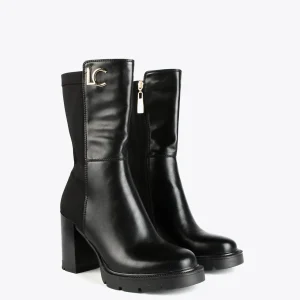 Lola Casademunt Botas Y Botines<Botin media caña dos tejidos |  Calzado | Lola Casademunt MARRON