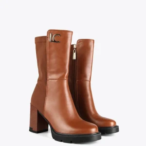 Lola Casademunt Botas Y Botines<Botin media caña dos tejidos | Calzado | Lola Casademunt MARRON
