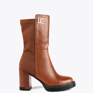 Lola Casademunt Botas Y Botines<Botin media caña dos tejidos | Calzado | Lola Casademunt MARRON