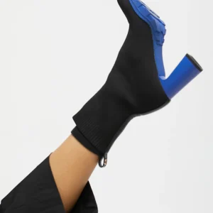 Lola Casademunt Botas Y Botines<Botín calcetín con suela track NEGRO-AZUL