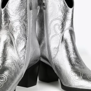 Lola Casademunt Botas Y Botines<Botín estilo cowboy PLATEADO