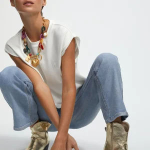 Lola Casademunt Botas Y Botines<Botín estilo cowboy PLATEADO