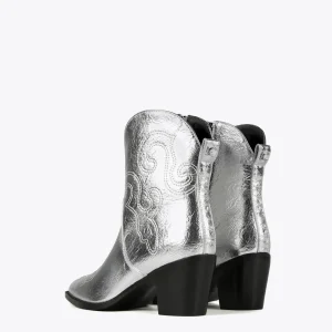 Lola Casademunt Botas Y Botines<Botín estilo cowboy PLATEADO
