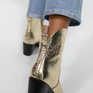 Lola Casademunt Botas Y Botines<Botín estilo cowboy PLATEADO