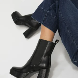 Lola Casademunt Botas Y Botines<Botín plataforma NEGRO