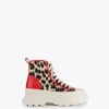 Lola Casademunt Animal Print | Botas Y Botines<Botín plataforma estampado leopardo | Calzado | Lola Casademunt ROJO