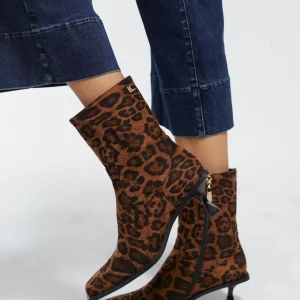 Lola Casademunt Animal Print | Botas Y Botines<Botín tejido animal print MARRON-NEGRO