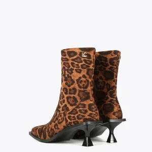 Lola Casademunt Animal Print | Botas Y Botines<Botín tejido animal print MARRON-NEGRO