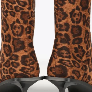 Lola Casademunt Animal Print | Botas Y Botines<Botín tejido animal print MARRON-NEGRO
