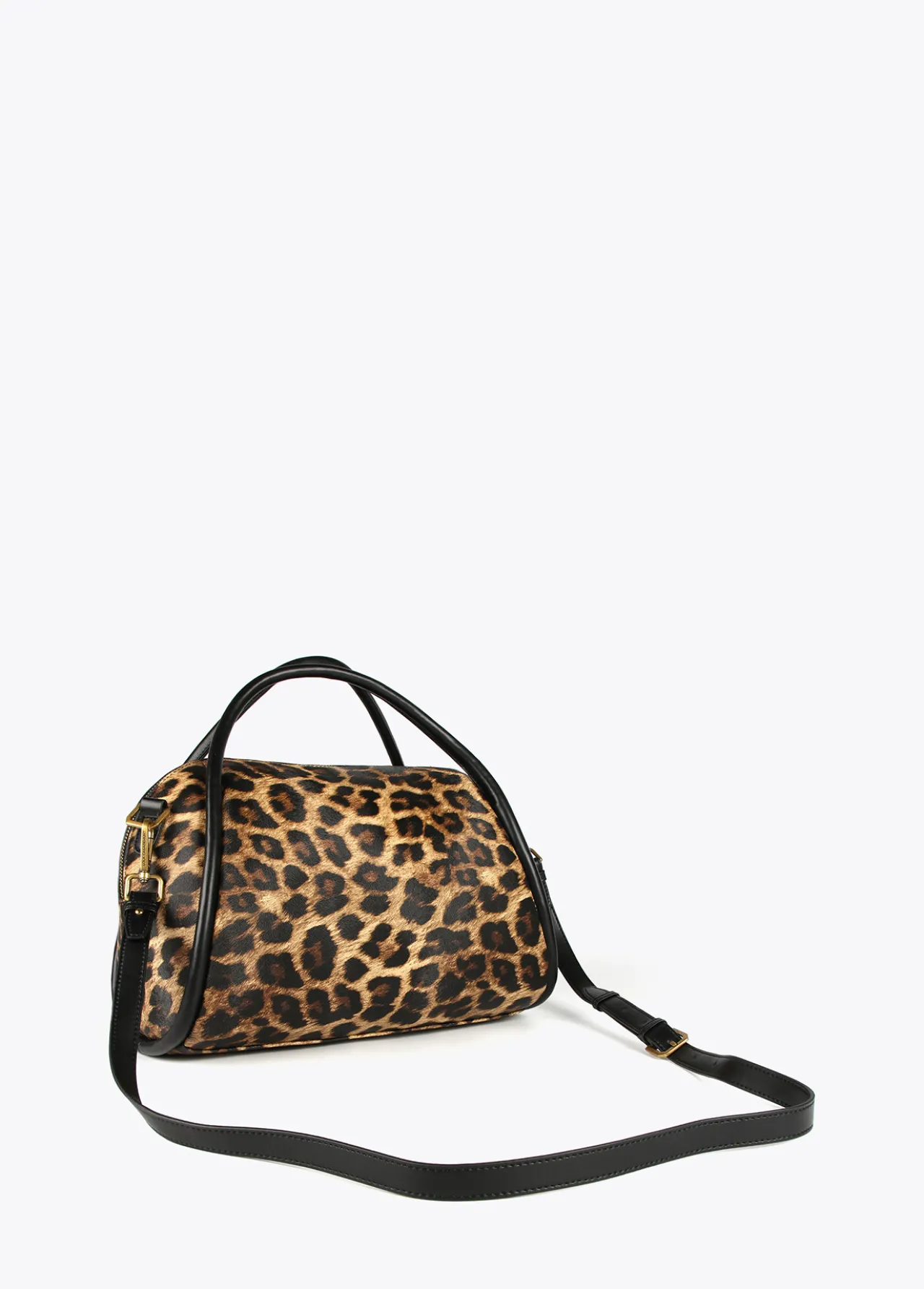 bowling_efecto_piel_animal_print_3.webp Lola Casademunt Animal Print | Bolsas De Viaje<Bowling efecto piel animal print MARRON-NEGRO
