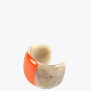 Lola Casademunt Bisuteria<Brazalete rí­gido bicolor MARRON-ROJO