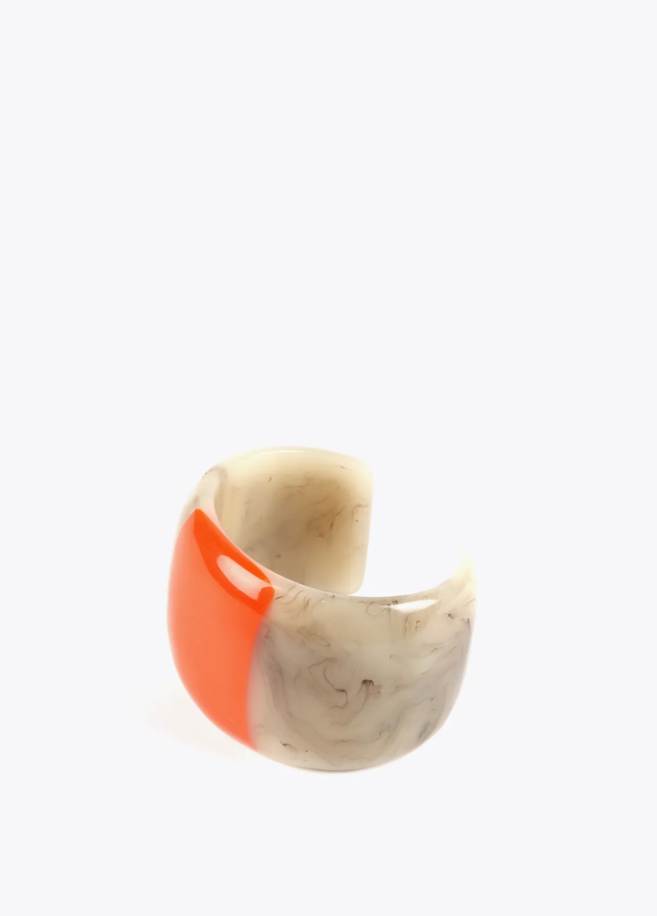 brazalete_rgido_bicolor_1.webp Lola Casademunt Bisuteria<Brazalete rígido bicolor MARRON-ROJO
