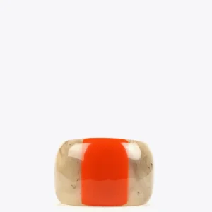 Lola Casademunt Bisuteria<Brazalete rígido bicolor MARRON-ROJO