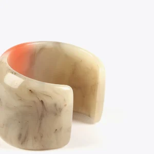 Lola Casademunt Bisuteria<Brazalete rígido bicolor MARRON-ROJO