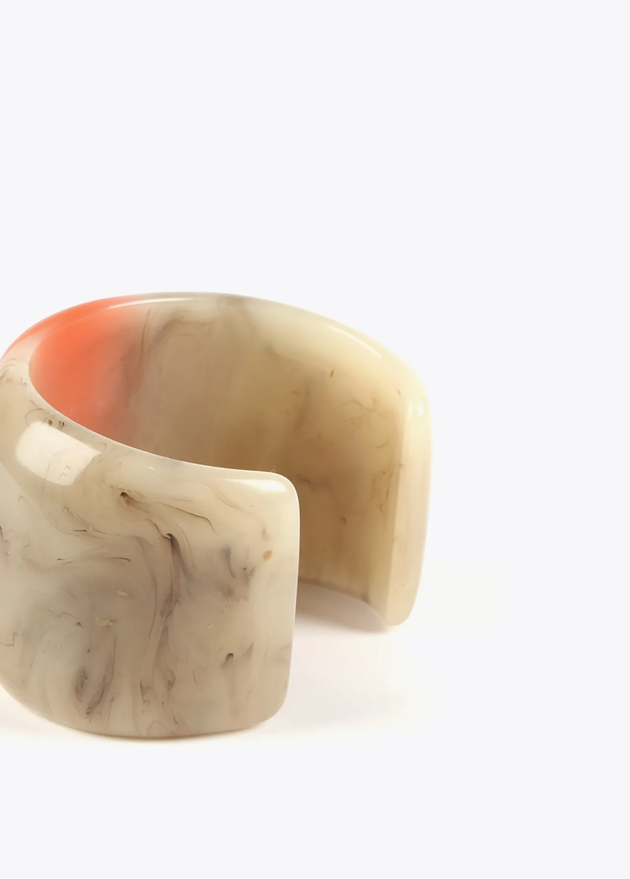 brazalete_rgido_bicolor_4.webp Lola Casademunt Bisuteria<Brazalete rígido bicolor MARRON-ROJO