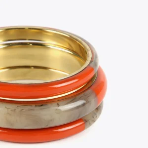 Lola Casademunt Bisuteria<Brazaletes bicolor MARRON-ROJO