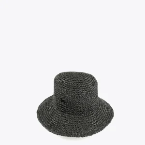 Lola Casademunt Accesorios | Baño<Bucket efecto ráfia y crochet NEGRO