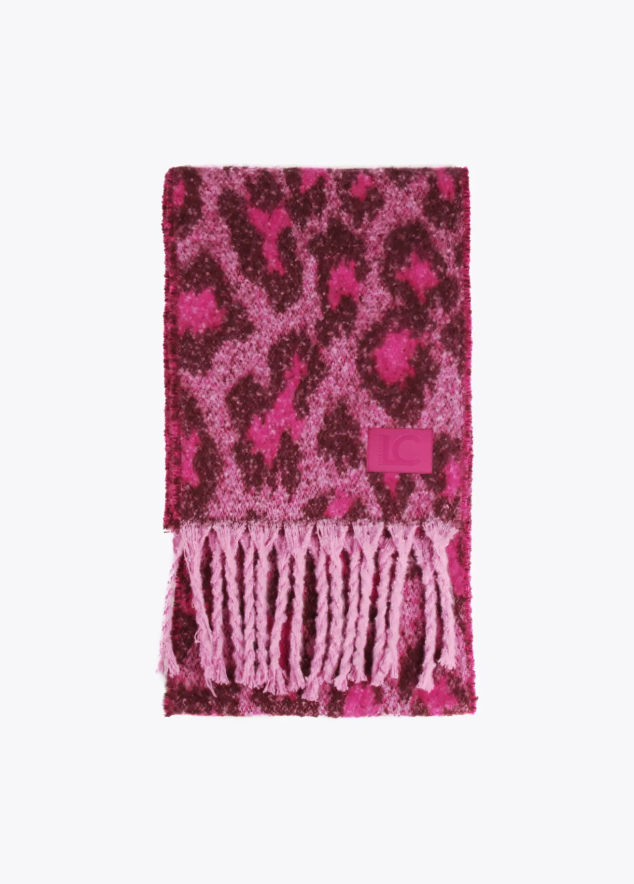 bufanda_animal_print_y_flecos_1-1.webp Lola Casademunt Animal Print | Otros Complementos<Bufanda animal print y flecos ROJO-ROSA
