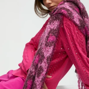 Lola Casademunt Animal Print | Otros Complementos<Bufanda animal print y flecos ROJO-ROSA