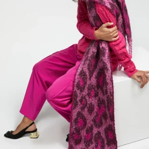 Lola Casademunt Animal Print | Otros Complementos<Bufanda animal print y flecos ROJO-ROSA