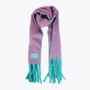 Lola Casademunt Bufandas Y Pañuelos<Bufanda bicolor con flecos LILA-VERDE