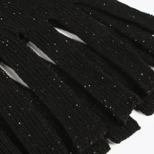 Lola Casademunt Gorros Sombreros Y Guantes<Bufanda con mini lentejuelas NEGRO