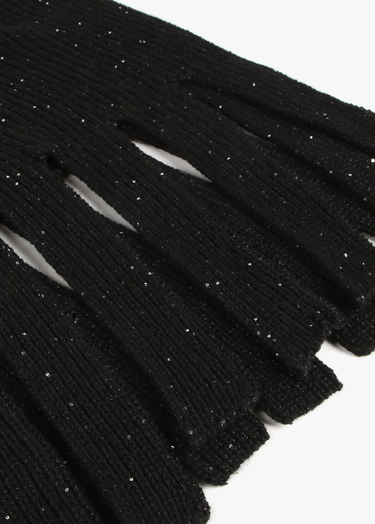 bufanda_con_mini_lentejuelas_4.webp Lola Casademunt Gorros Sombreros Y Guantes<Bufanda con mini lentejuelas NEGRO