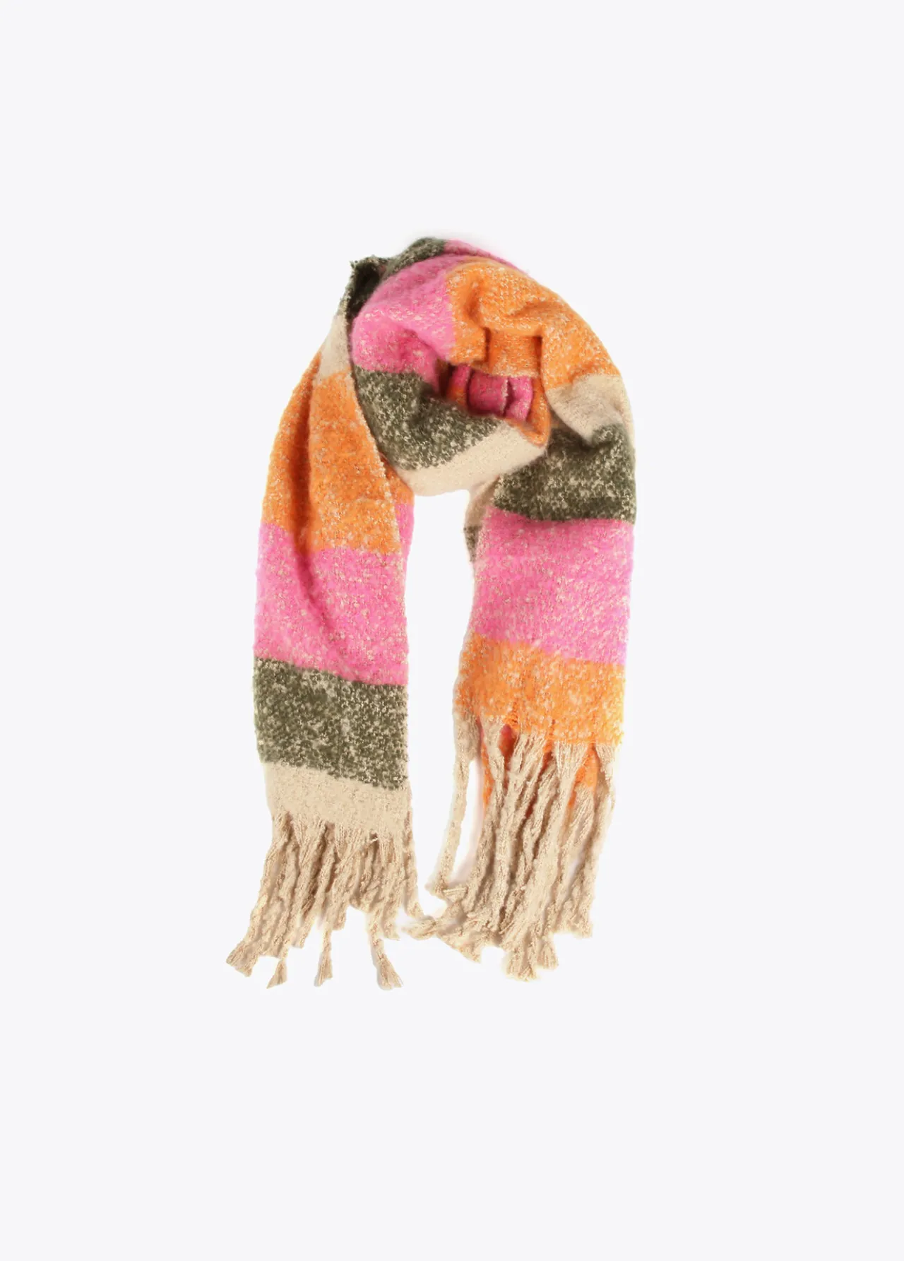 bufanda_rayas_4.webp Lola Casademunt Bufandas Y Pañuelos<Bufanda rayas ROSA-MULTICOLOR