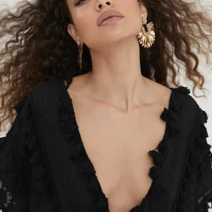 Lola Casademunt Baño<Caftan corto NEGRO